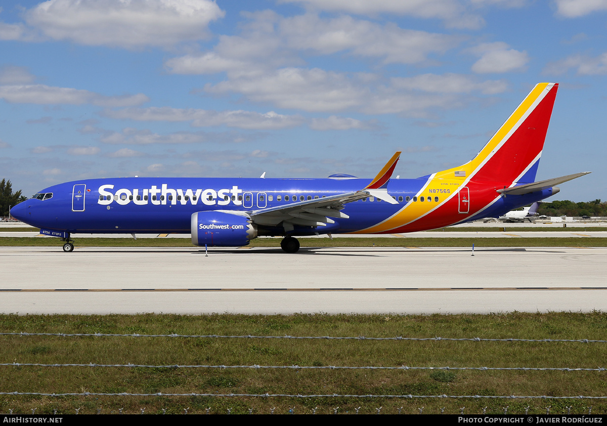 Aircraft Photo of N8756S | Boeing 737-8 Max 8 | Southwest Airlines | AirHistory.net #577467