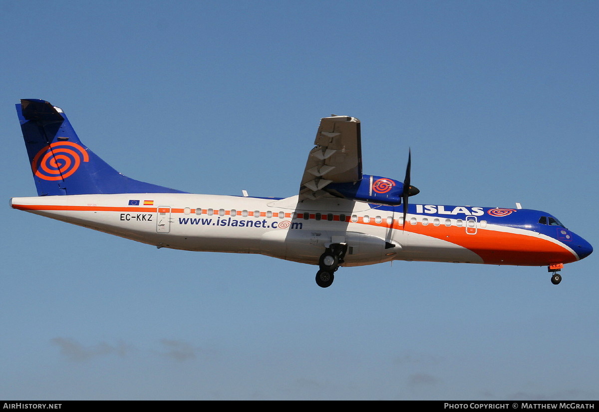 Aircraft Photo of EC-KKZ | ATR ATR-72-500 (ATR-72-212A) | Islas Airways | AirHistory.net #577475