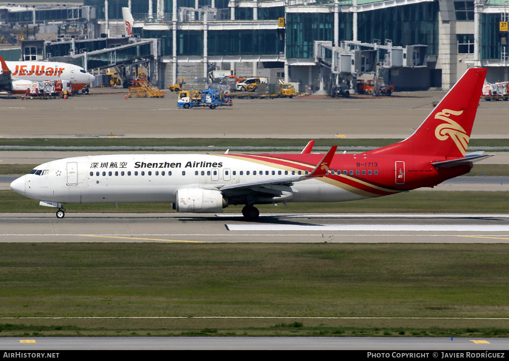 Aircraft Photo of B-1713 | Boeing 737-87L | Shenzhen Airlines | AirHistory.net #577617