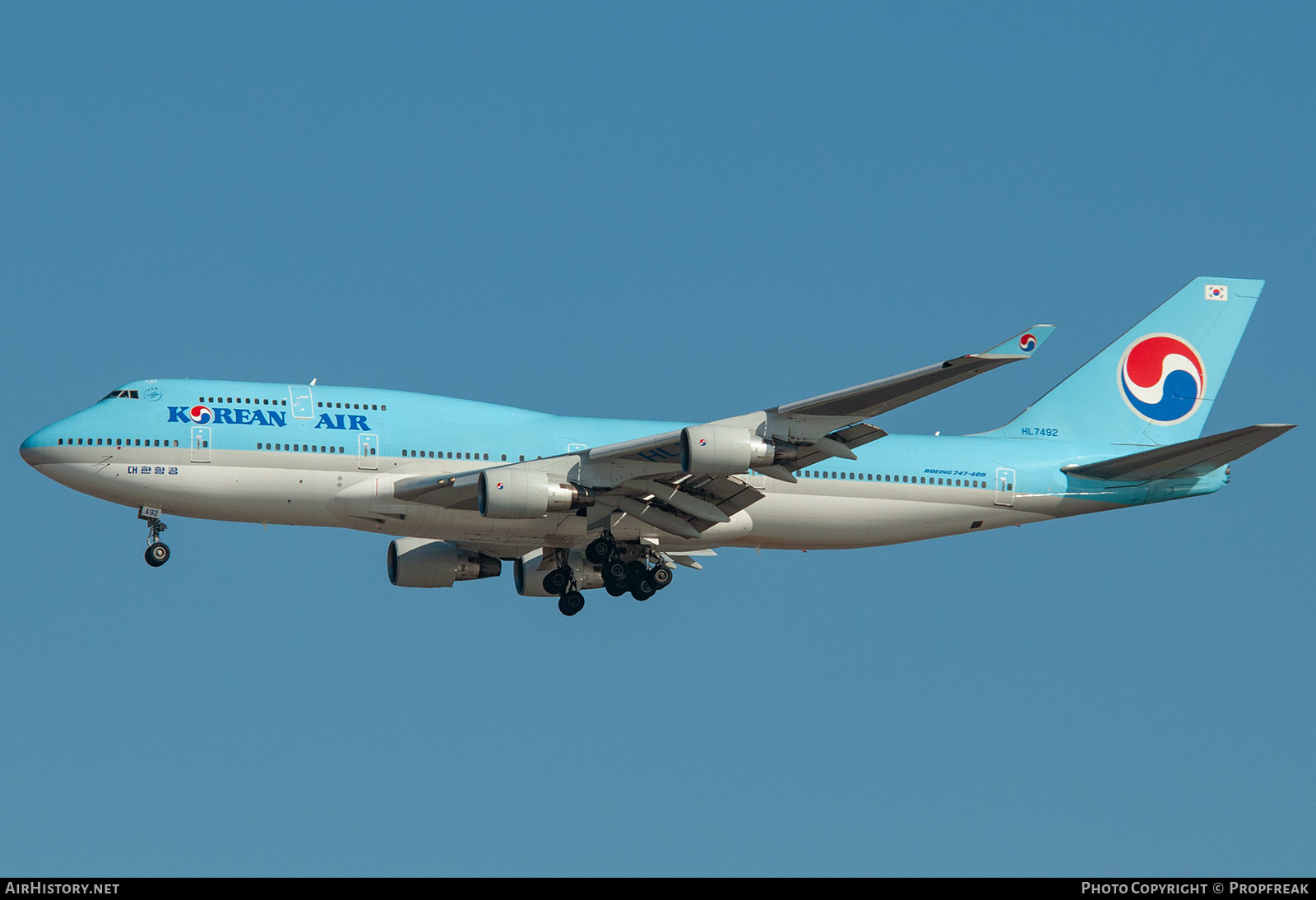 Aircraft Photo of HL7492 | Boeing 747-4B5 | Korean Air | AirHistory.net #577671