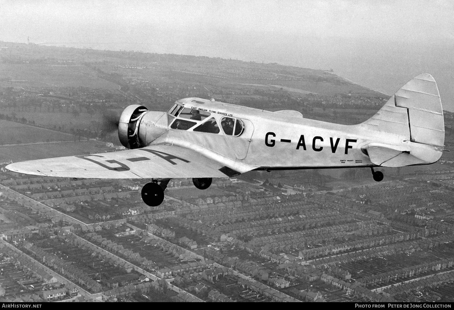 Aircraft Photo of G-ACVF | Airspeed AS-5B Courier | East Anglian Flying Services | AirHistory.net #577767