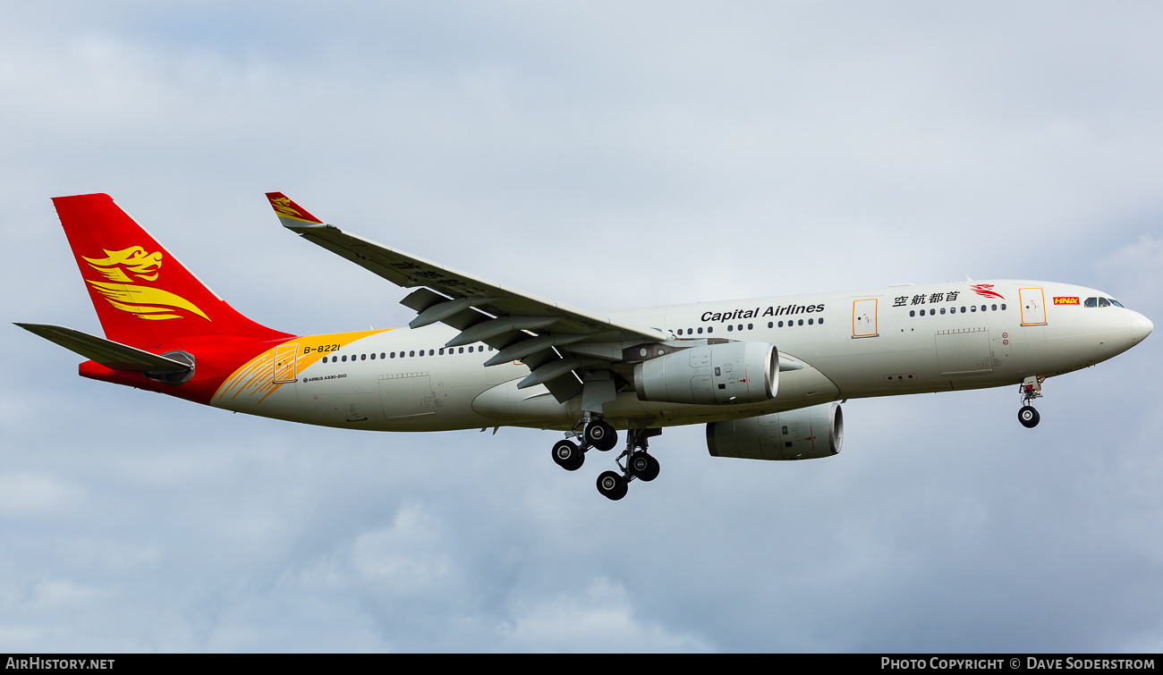 Aircraft Photo of B-8221 | Airbus A330-243 | Capital Airlines | AirHistory.net #577783