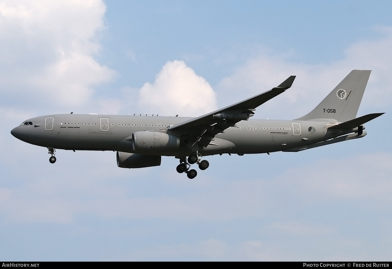 Aircraft Photo of T-058 | Airbus A330-243MRTT | Netherlands - Air Force | AirHistory.net #577842