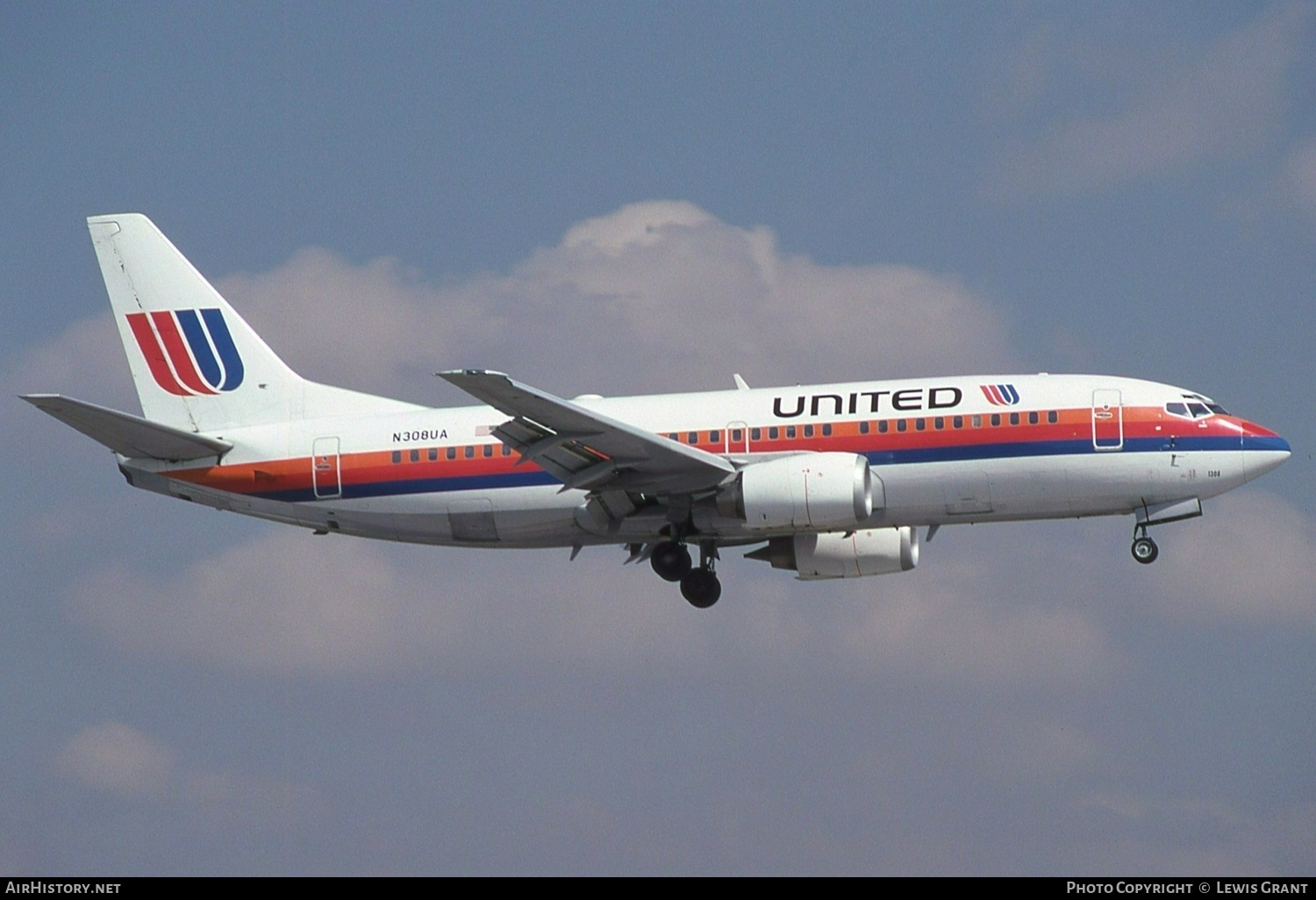 Aircraft Photo of N308UA | Boeing 737-322 | United Airlines | AirHistory.net #577862