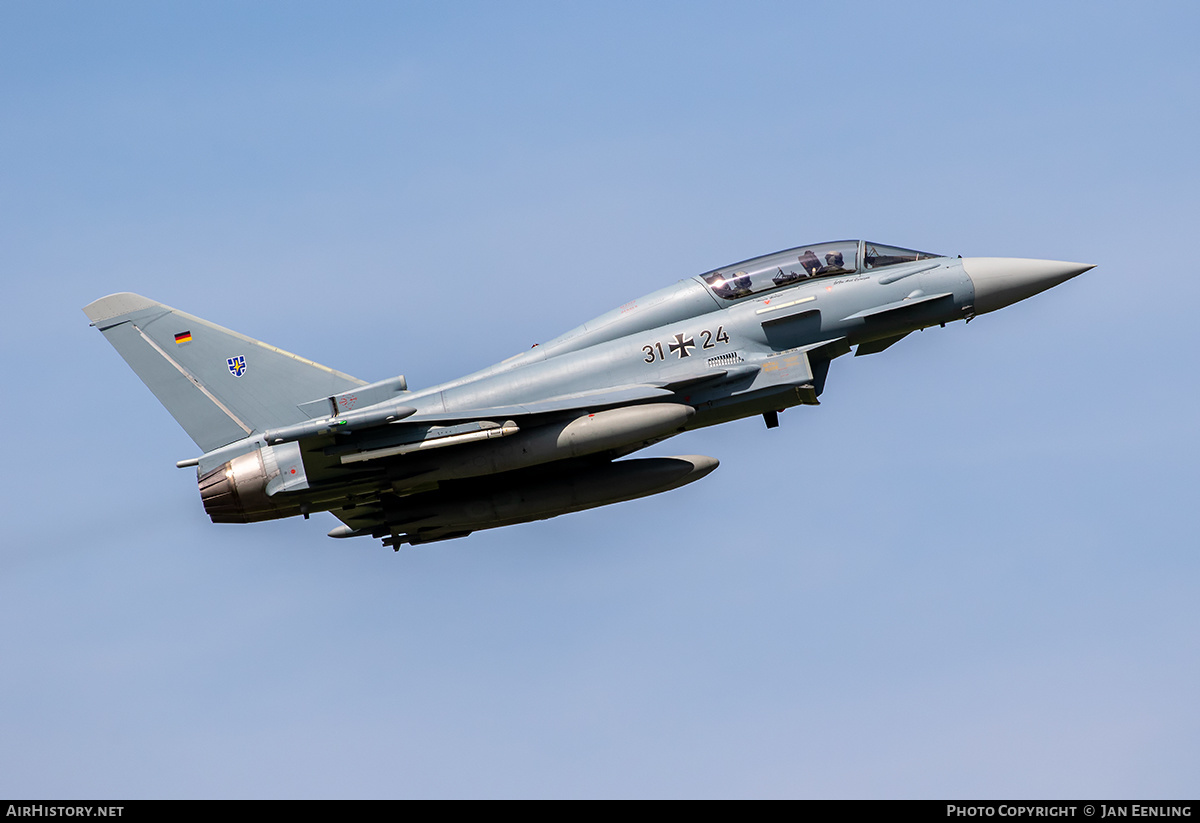 Aircraft Photo of 3124 | Eurofighter EF-2000 Typhoon T | Germany - Air Force | AirHistory.net #577890