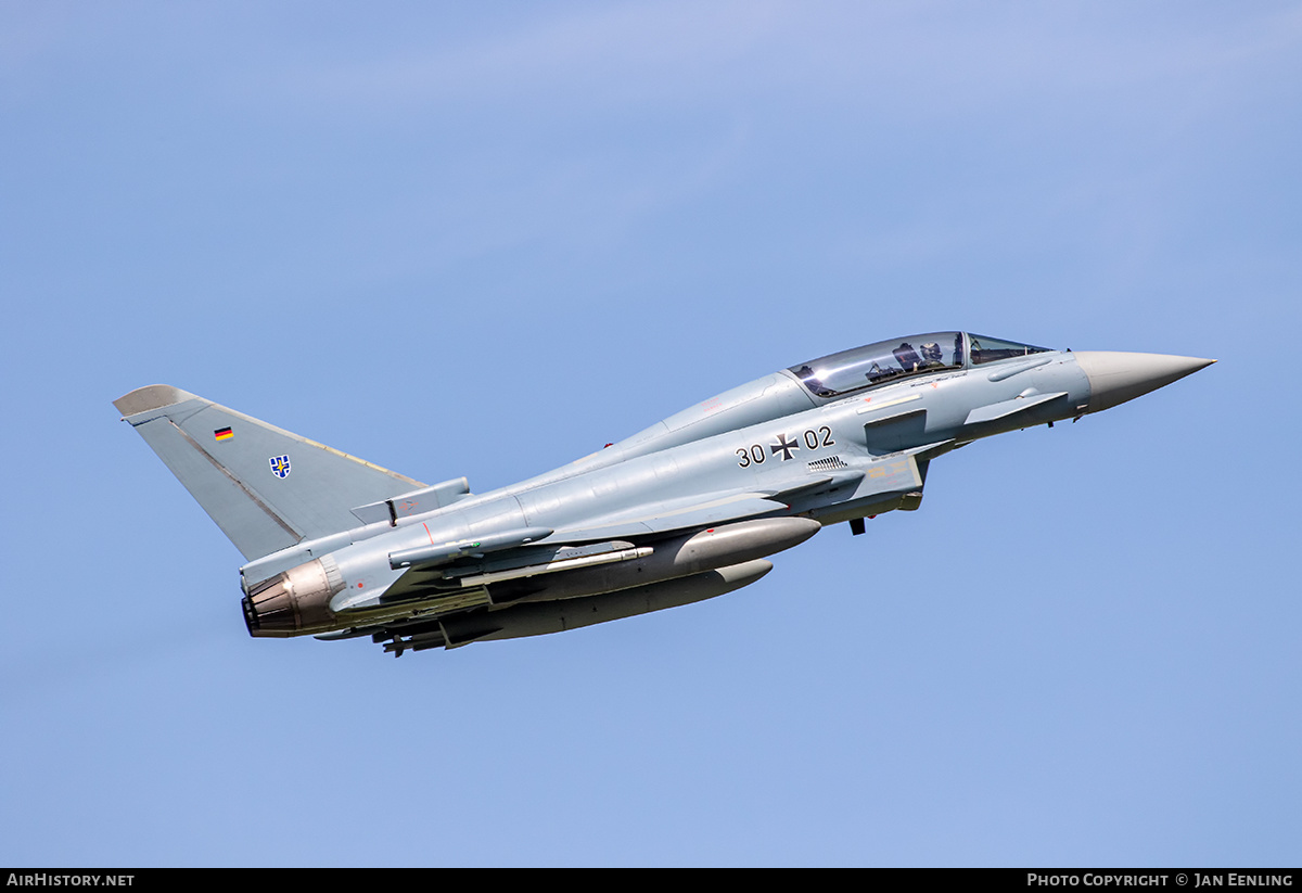 Aircraft Photo of 3002 | Eurofighter EF-2000 Typhoon T | Germany - Air Force | AirHistory.net #577936