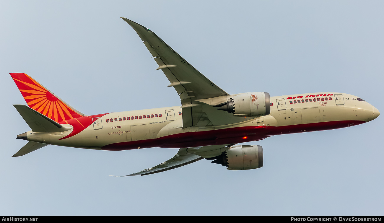 Aircraft Photo of VT-ANS | Boeing 787-8 Dreamliner | Air India | AirHistory.net #578074