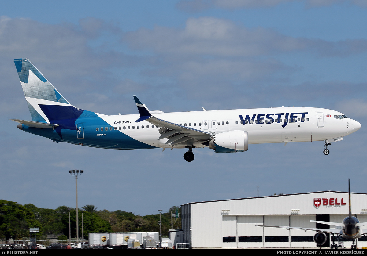 Aircraft Photo of C-FBWS | Boeing 737-8 Max 8 | WestJet | AirHistory.net #578229