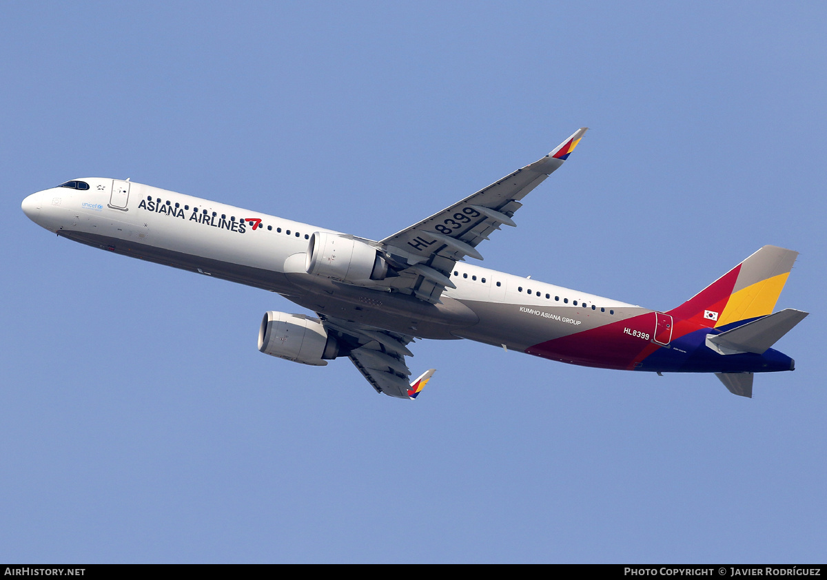 Aircraft Photo of HL8399 | Airbus A321-251NX | Asiana Airlines | AirHistory.net #578233