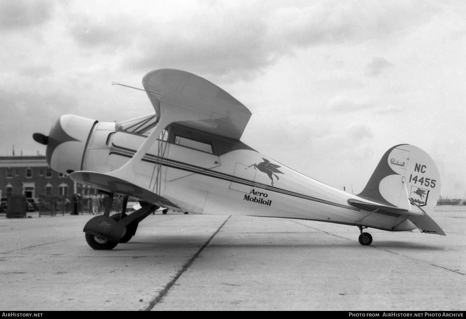 Aircraft Photo of NC14455 | Beech B17L | Aero Mobiloil | AirHistory.net #578315