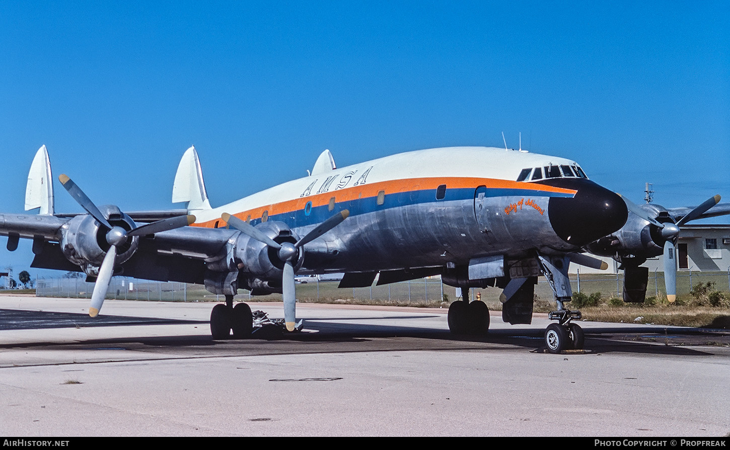 Aircraft Photo of HI-542CT | Lockheed L-1049H/06 Super Constellation | AMSA - Aerolíneas Mundo | AirHistory.net #578509