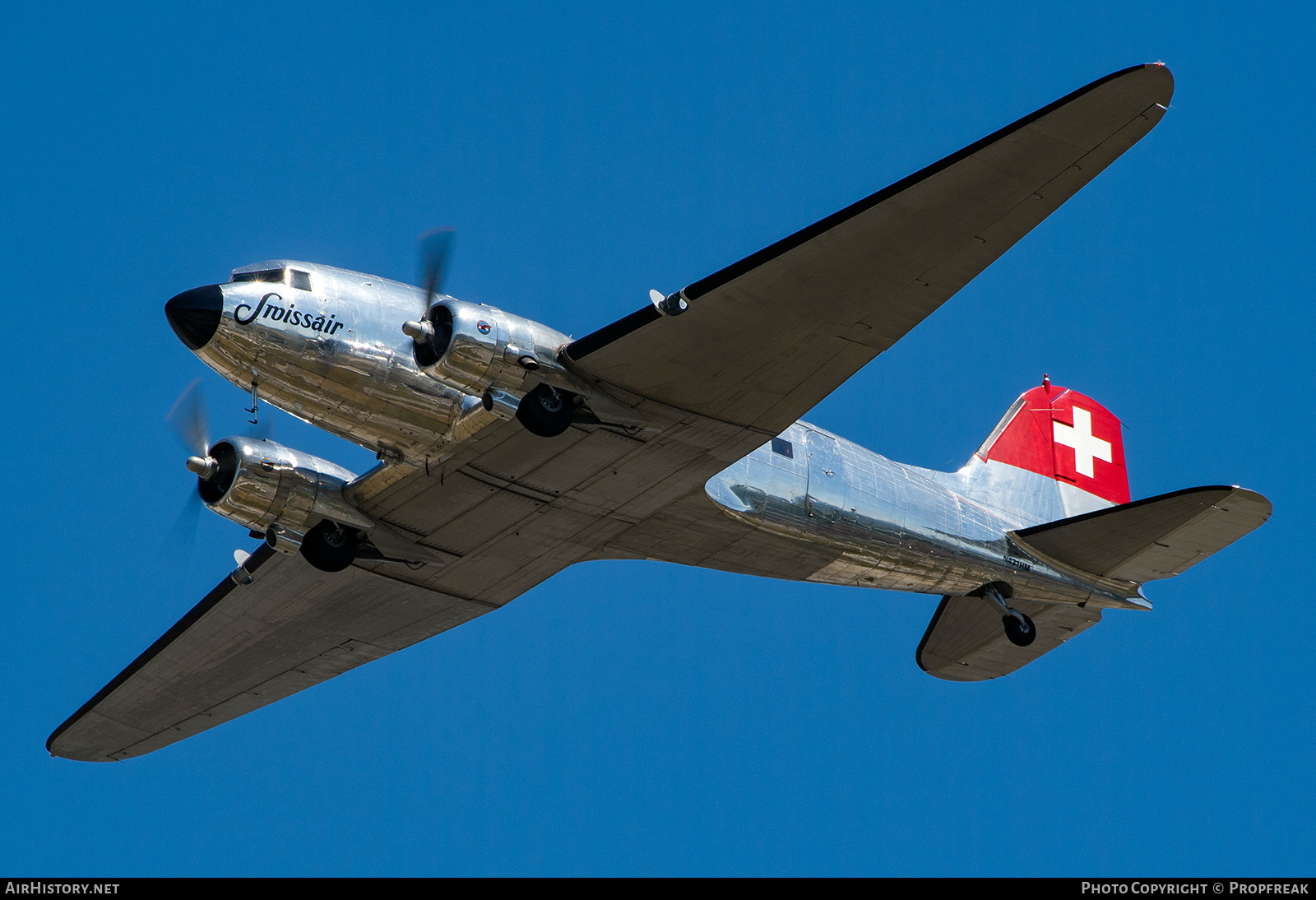 Aircraft Photo of N431HM | Douglas DC-3(C) | Swissair | AirHistory.net #578581
