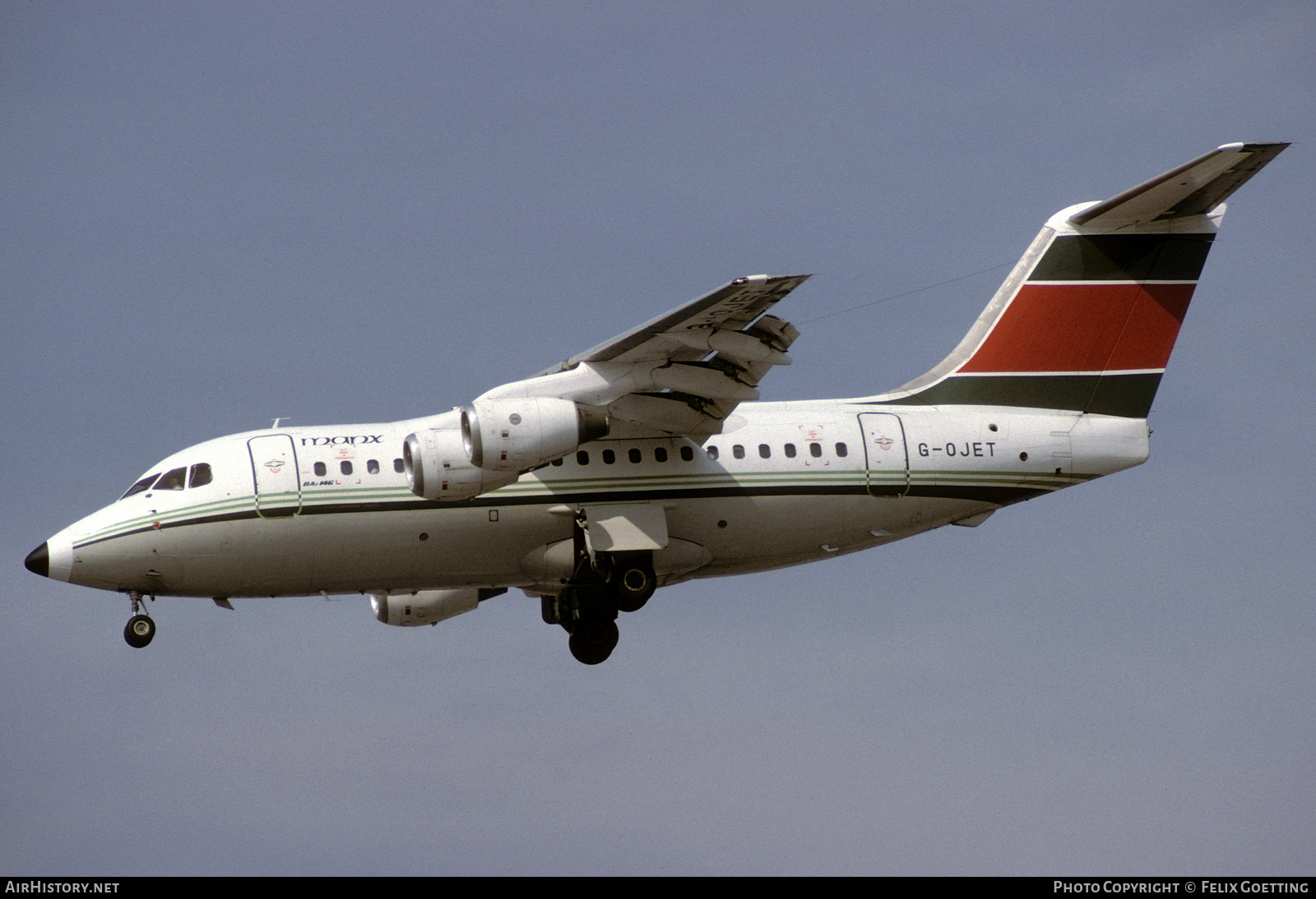 Aircraft Photo of G-OJET | British Aerospace BAe-146-100 | Manx Airlines | AirHistory.net #578608