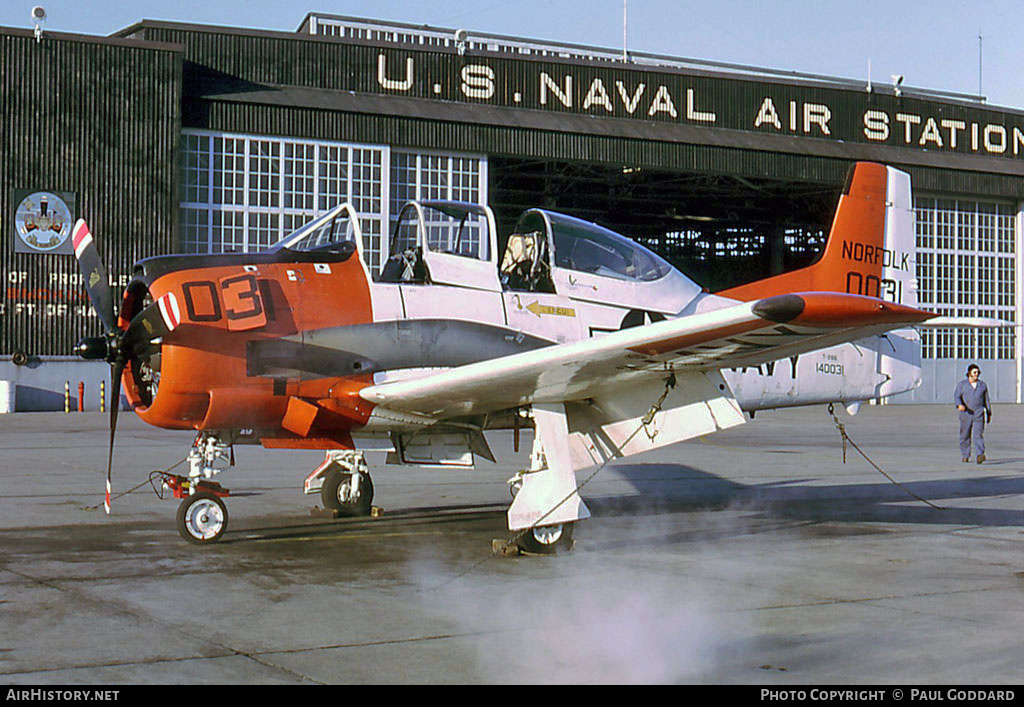 Aircraft Photo of 140031 / 0031 | North American T-28B Trojan | USA - Navy | AirHistory.net #578642