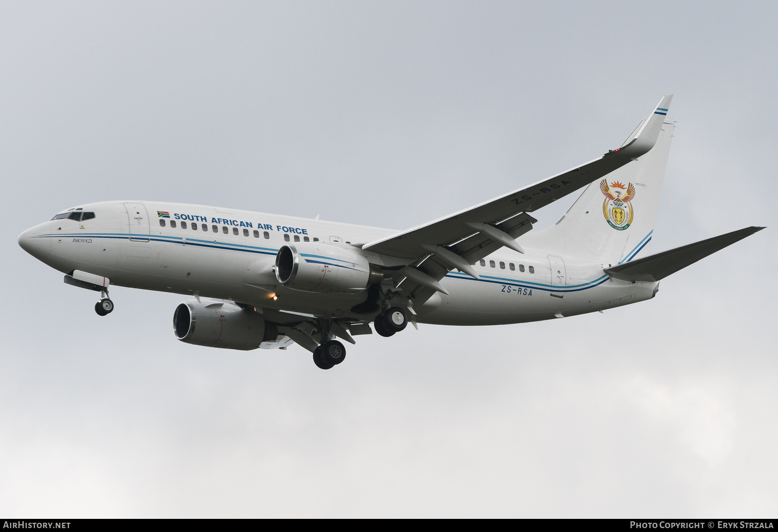 Aircraft Photo of ZS-RSA | Boeing 737-7ED BBJ | South Africa - Air Force | AirHistory.net #578848