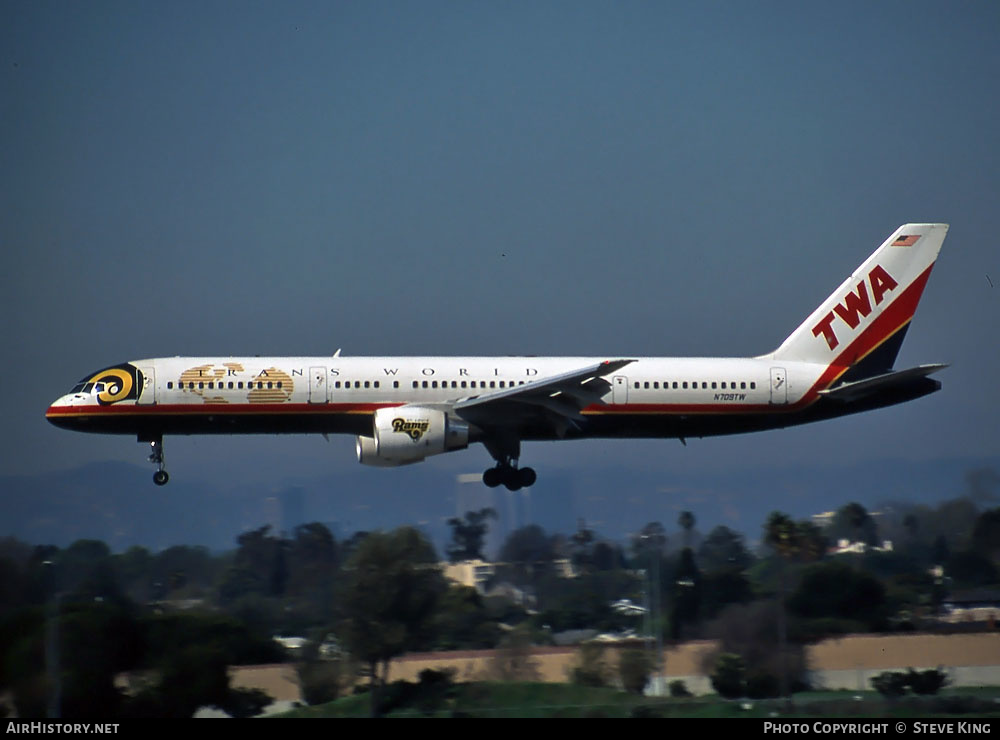 Aircraft Photo of N709TW | Boeing 757-2Q8 | Trans World Airlines - TWA | AirHistory.net #579056