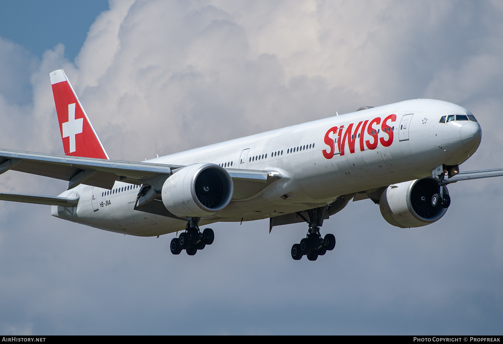 Aircraft Photo of HB-JNA | Boeing 777-3DE/ER | Swiss International Air Lines | AirHistory.net #579120