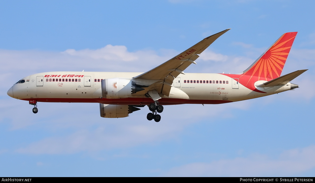 Aircraft Photo of VT-ANI | Boeing 787-8 Dreamliner | Air India | AirHistory.net #579150