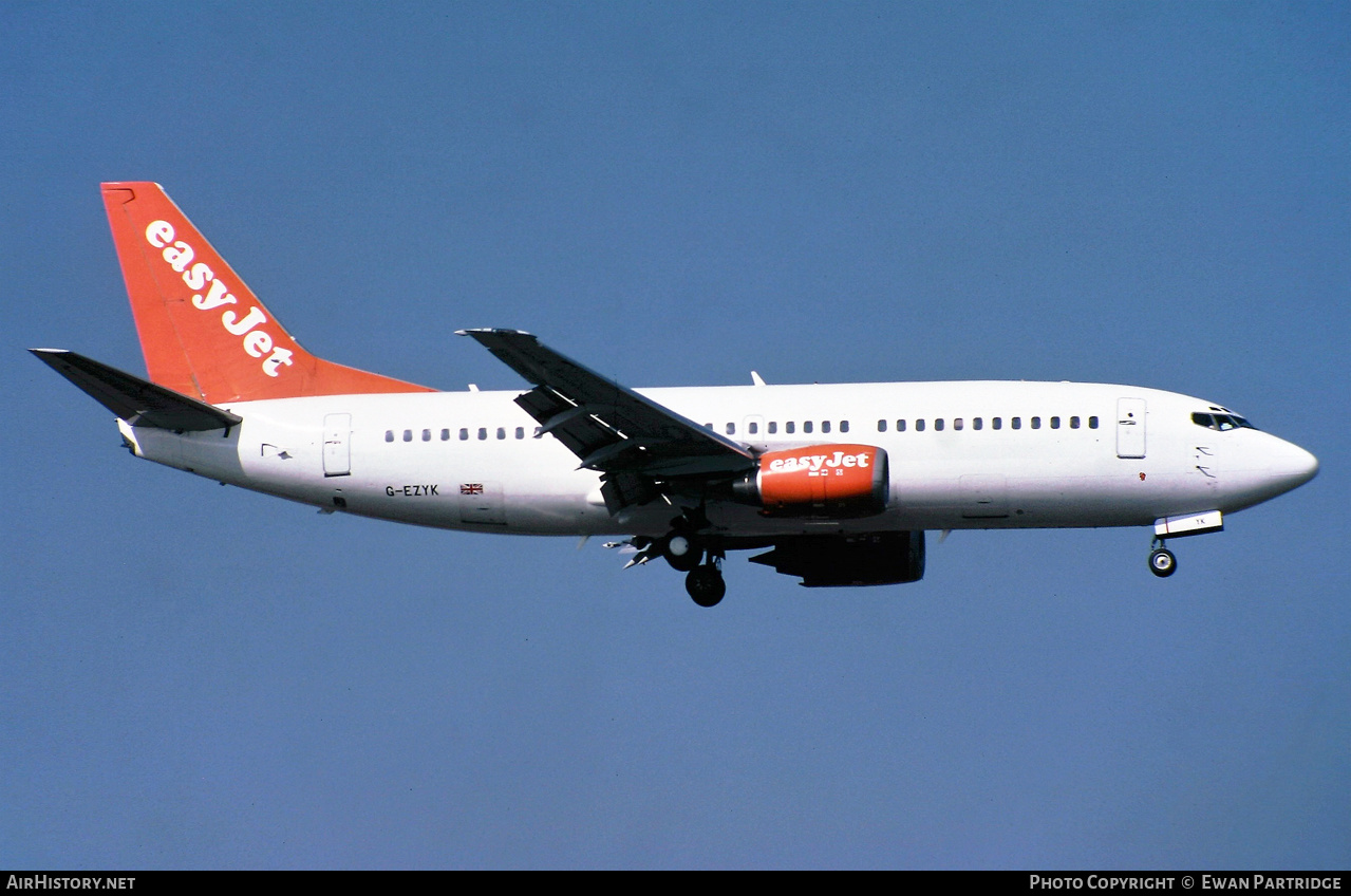 Aircraft Photo of G-EZYK | Boeing 737-33V | EasyJet | AirHistory.net #579217