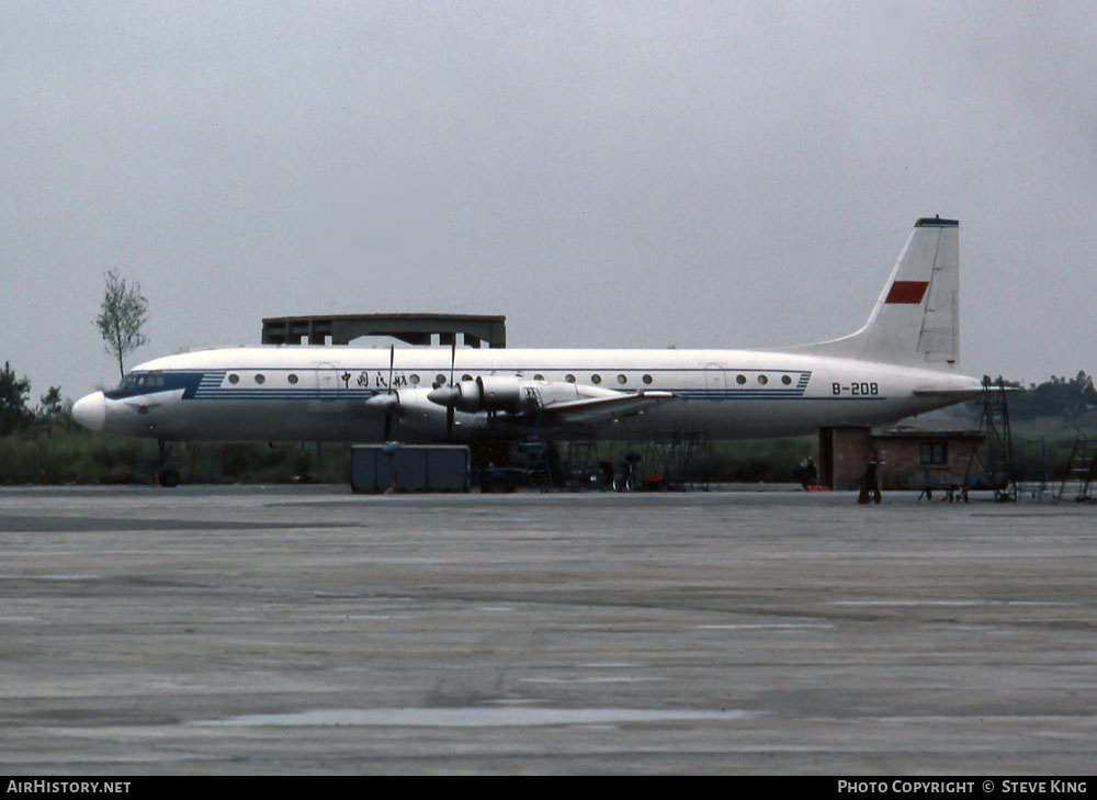 Aircraft Photo of B-208 | Ilyushin Il-18 | CAAC - Civil Aviation Administration of China | AirHistory.net #579303