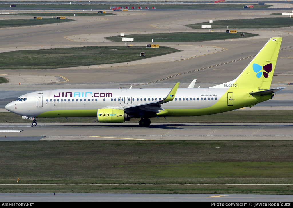 Aircraft Photo of HL8243 | Boeing 737-8Q8 | Jin Air | AirHistory.net #579325
