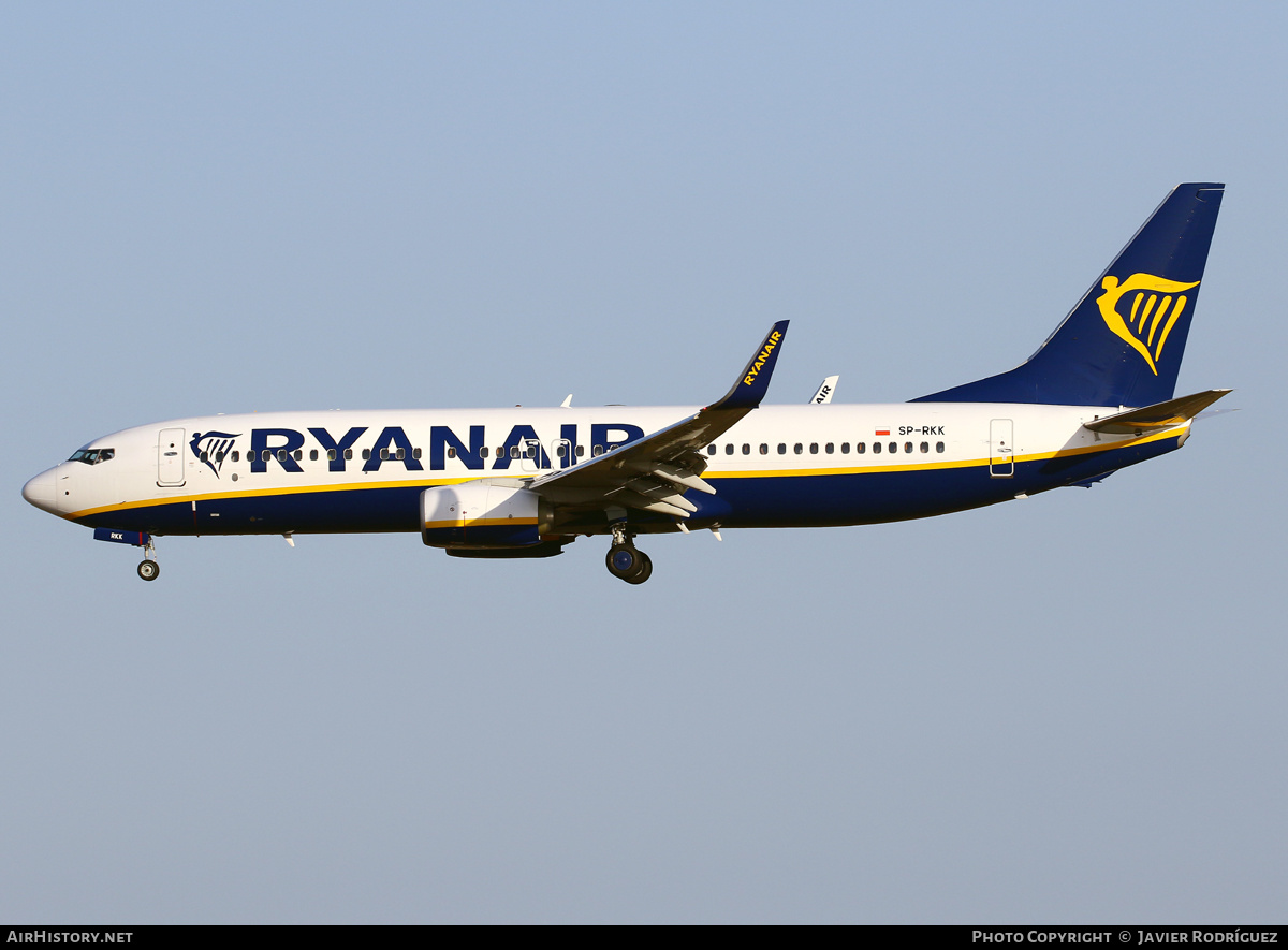 Aircraft Photo of SP-RKK | Boeing 737-8AS | Ryanair | AirHistory.net #579336