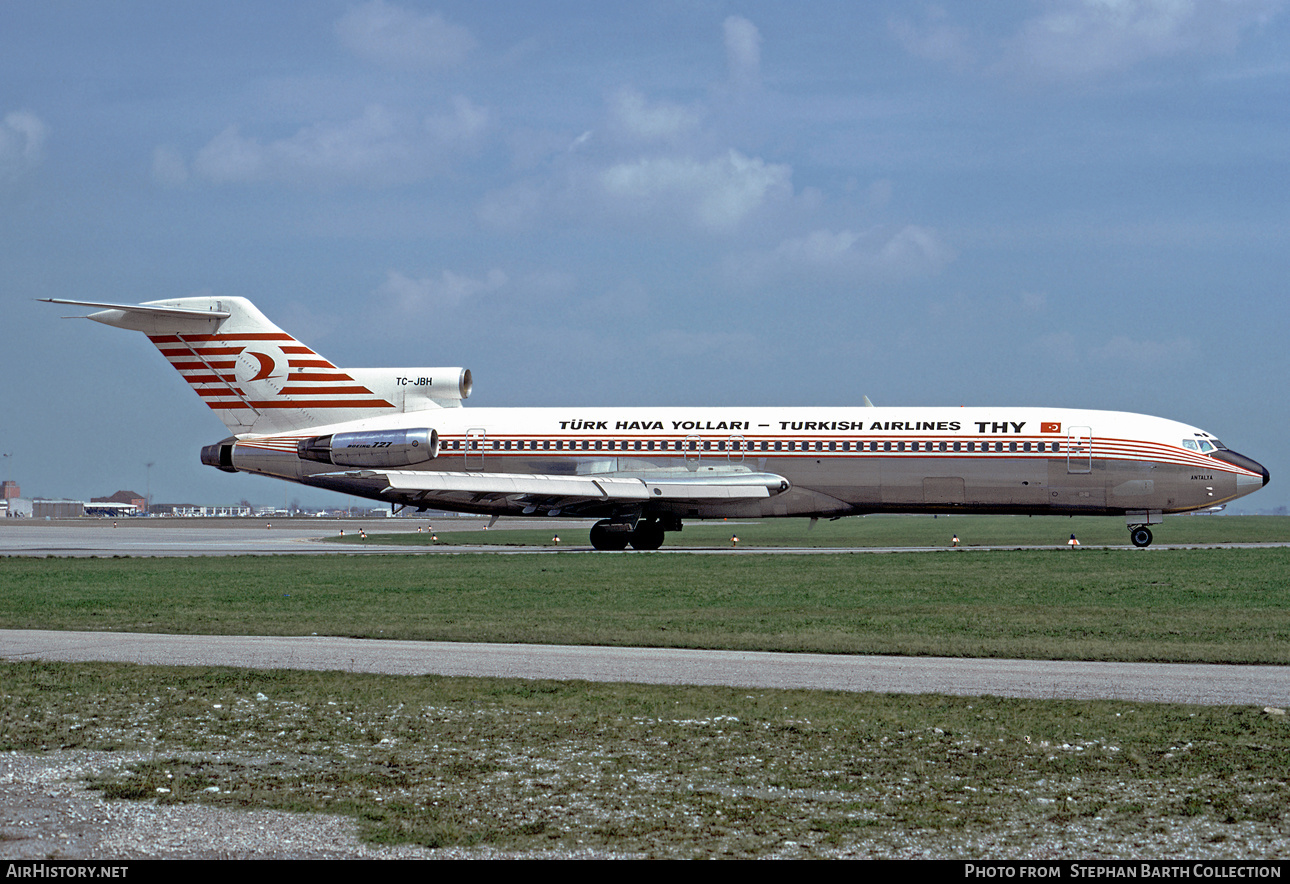 Aircraft Photo of TC-JBH | Boeing 727-2F2/Adv | THY Türk Hava Yolları - Turkish Airlines | AirHistory.net #579408