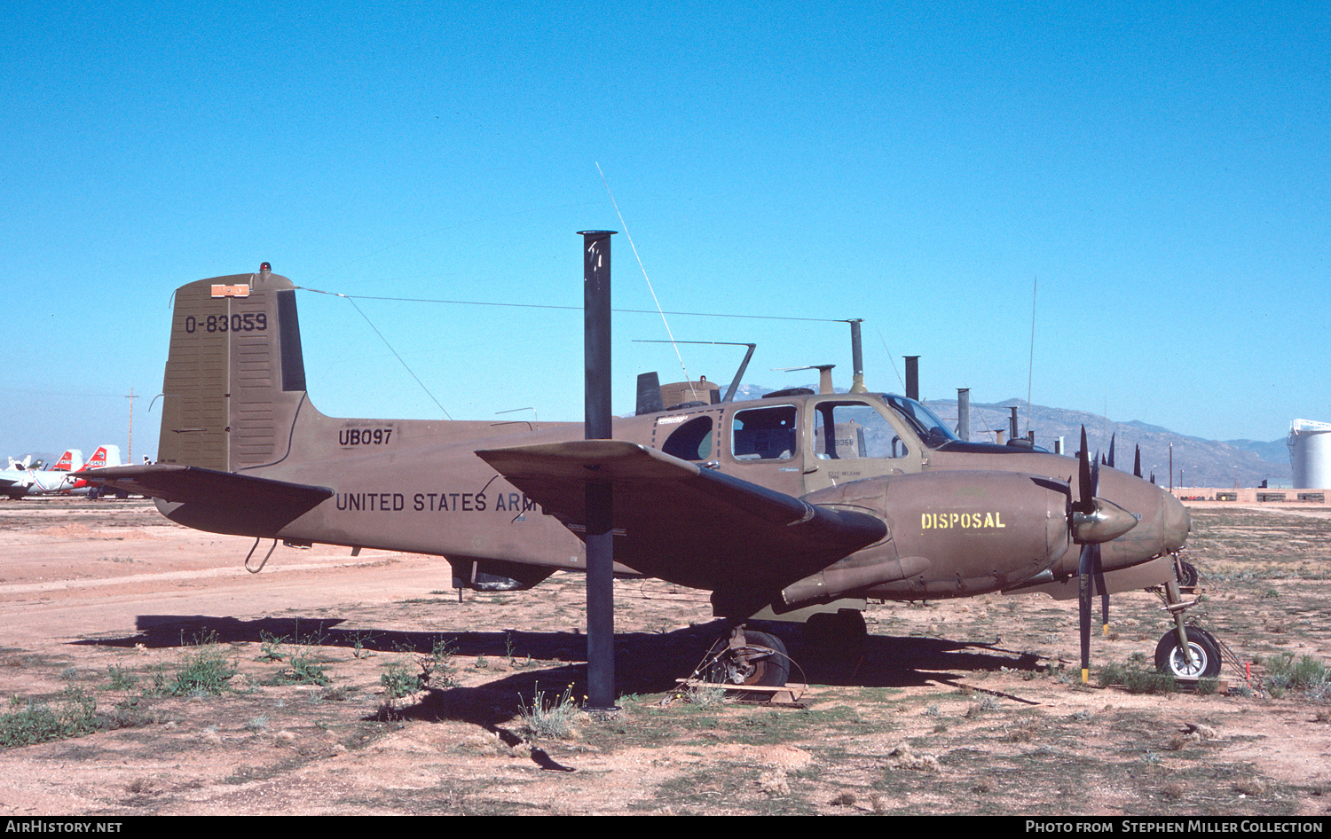Aircraft Photo of 58-3059 / 0-83059 | Beech RU-8D Seminole (50) | USA - Army | AirHistory.net #579435