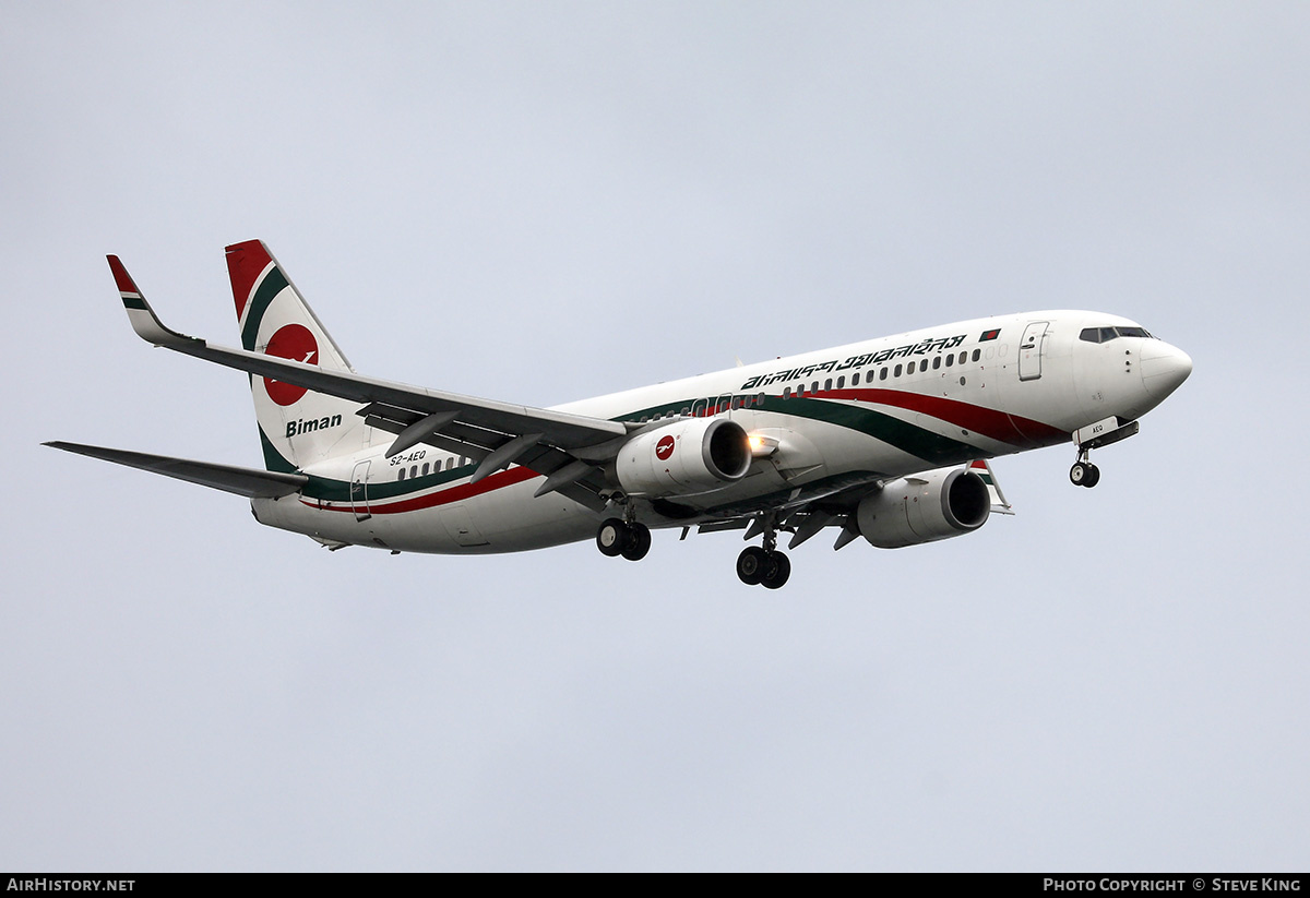 Aircraft Photo of S2-AEQ | Boeing 737-8HO | Biman Bangladesh Airlines | AirHistory.net #579499