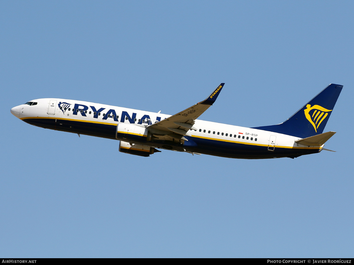 Aircraft Photo of SP-RSP | Boeing 737-8AS | Ryanair | AirHistory.net #579600