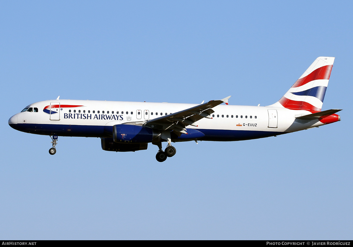 Aircraft Photo of G-EUUZ | Airbus A320-232 | British Airways | AirHistory.net #579733