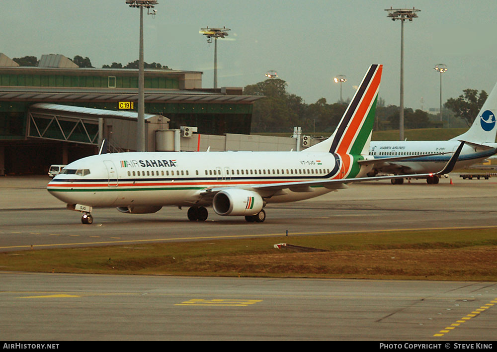 Aircraft Photo of VT-SJG | Boeing 737-8Q8 | Air Sahara | AirHistory.net #579759