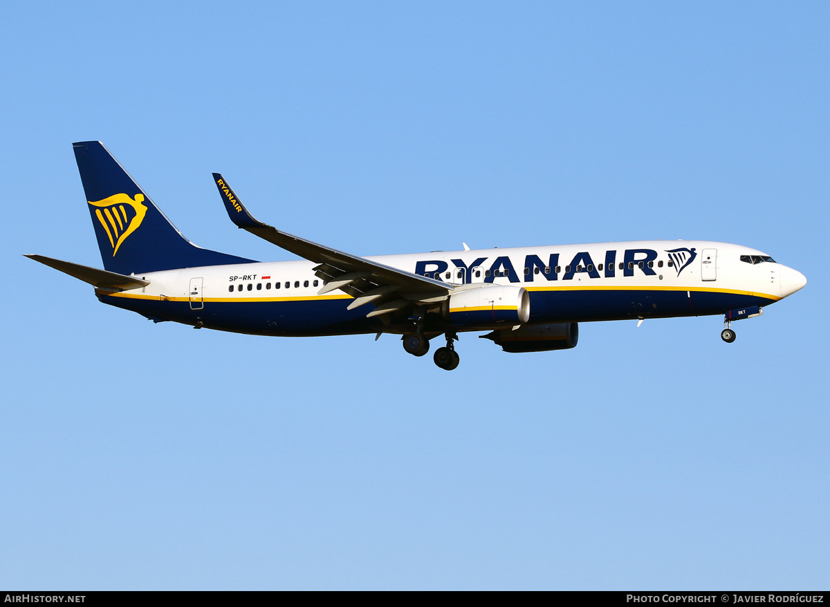 Aircraft Photo of SP-RKT | Boeing 737-8AS | Ryanair | AirHistory.net #579770
