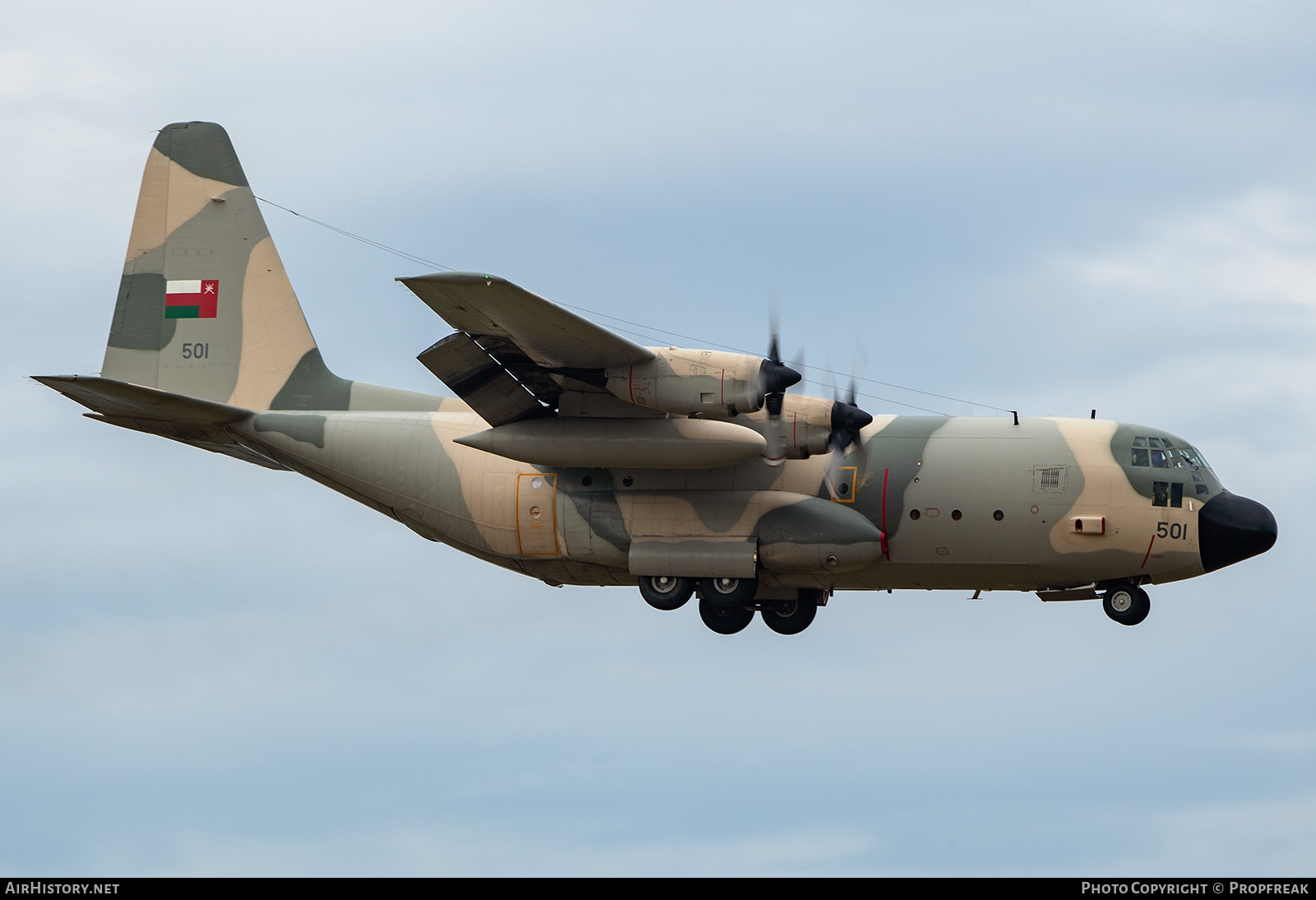 Aircraft Photo of 501 / ٥٠١ | Lockheed C-130H Hercules | Oman - Air Force | AirHistory.net #579806