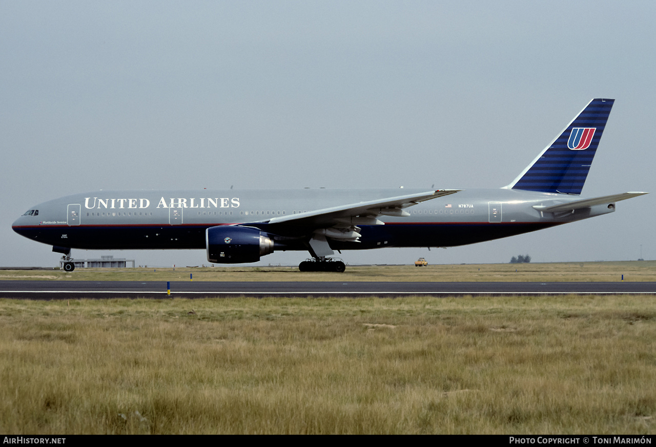 Aircraft Photo of N787UA | Boeing 777-222/ER | United Airlines | AirHistory.net #580106