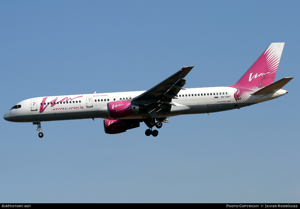 Aircraft Photo of RA-73017 | Boeing 757-230 | VIM Airlines | AirHistory.net #580280