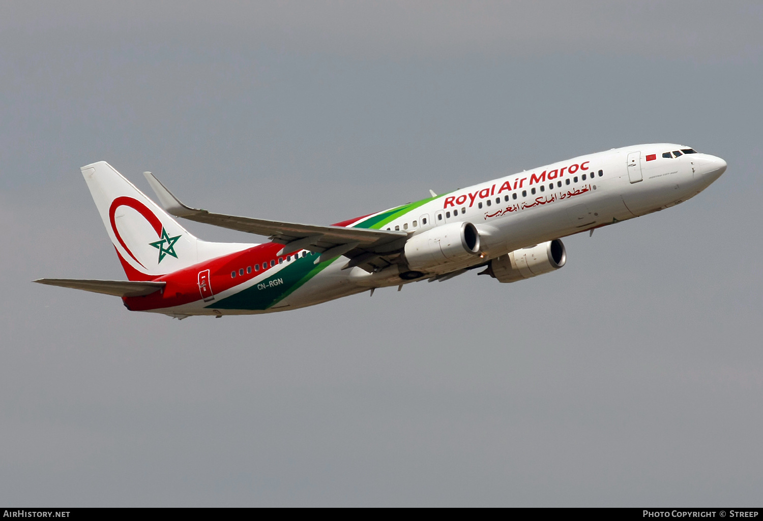 Aircraft Photo of CN-RGN | Boeing 737-8B6 | Royal Air Maroc - RAM | AirHistory.net #580346