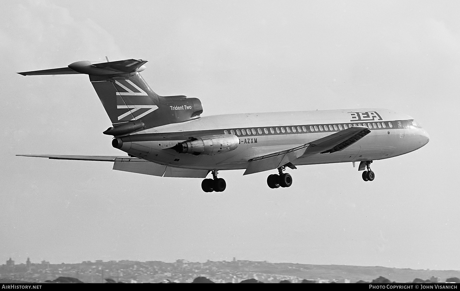 Aircraft Photo of G-AZXM | Hawker Siddeley HS-121 Trident 2E | BEA - British European Airways | AirHistory.net #580388