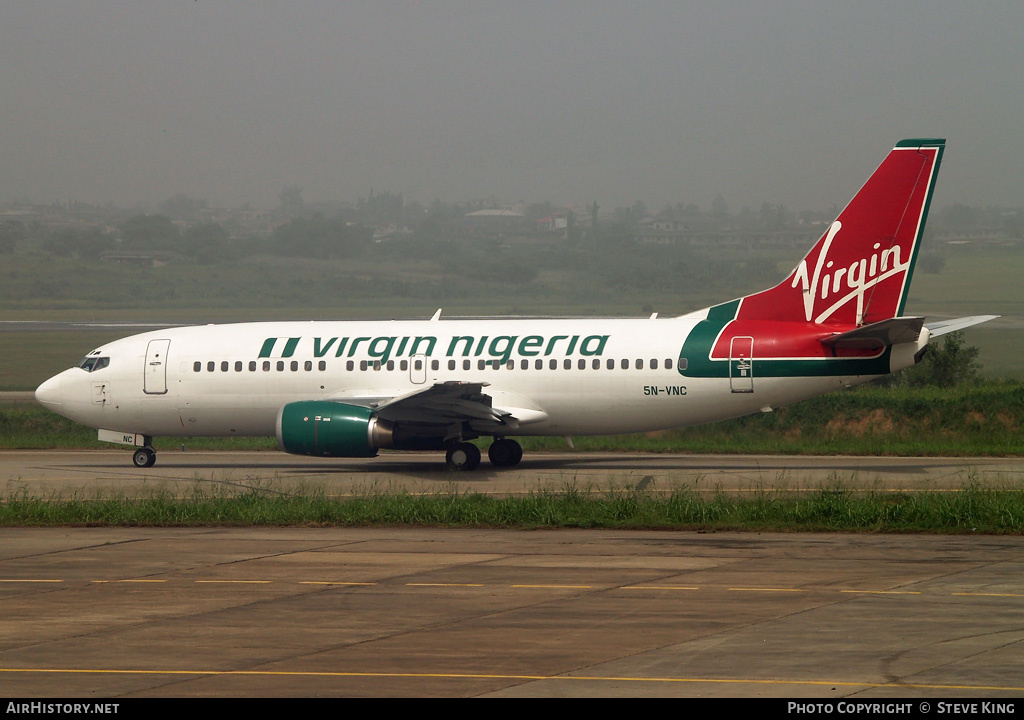 Aircraft Photo of 5N-VNC | Boeing 737-33V | Virgin Nigeria Airways | AirHistory.net #580443