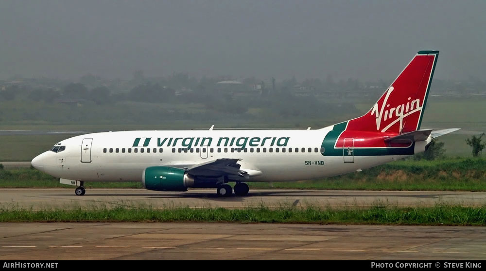 Aircraft Photo of 5N-VNB | Boeing 737-33V | Virgin Nigeria Airways | AirHistory.net #580466