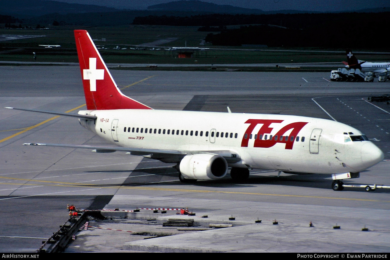 Aircraft Photo of HB-IIA | Boeing 737-3M8 | TEA Switzerland - Trans European Airways | AirHistory.net #580479