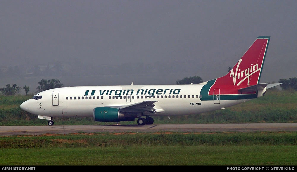 Aircraft Photo of 5N-VNE | Boeing 737-33V | Virgin Nigeria Airways | AirHistory.net #580483