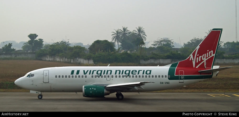 Aircraft Photo of 5N-VNG | Boeing 737-33V | Virgin Nigeria Airways | AirHistory.net #580509