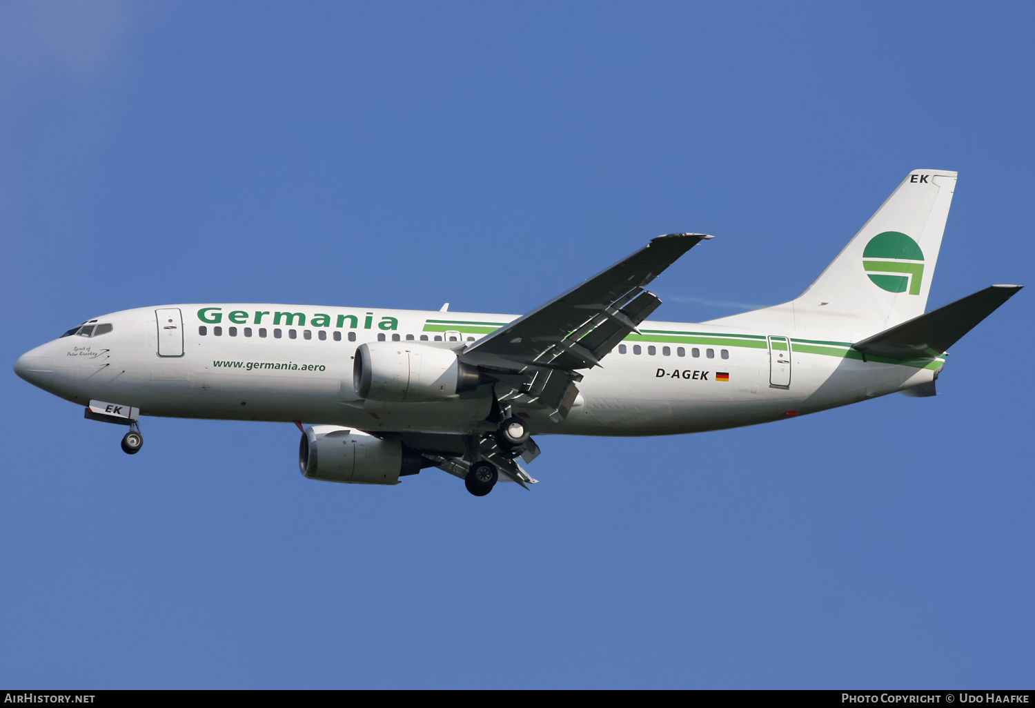 Aircraft Photo of D-AGEK | Boeing 737-3M8 | Germania | AirHistory.net #580527