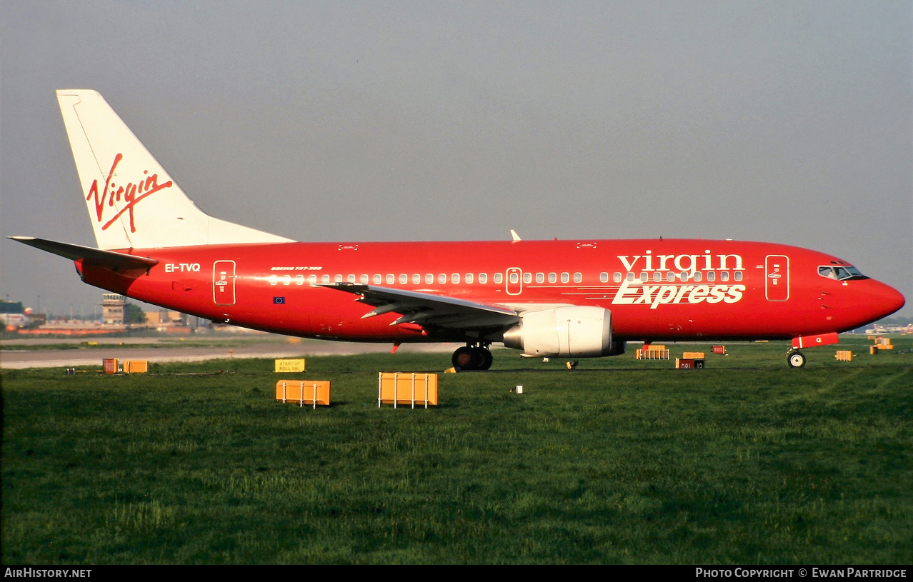 Aircraft Photo of EI-TVQ | Boeing 737-36N | Virgin Express | AirHistory.net #580533