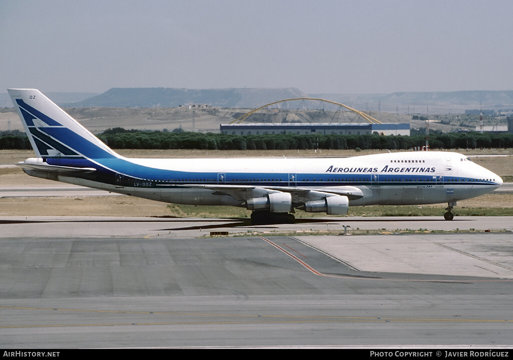 Aircraft Photo of LV-OOZ | Boeing 747-287B | Aerolíneas Argentinas | AirHistory.net #580538