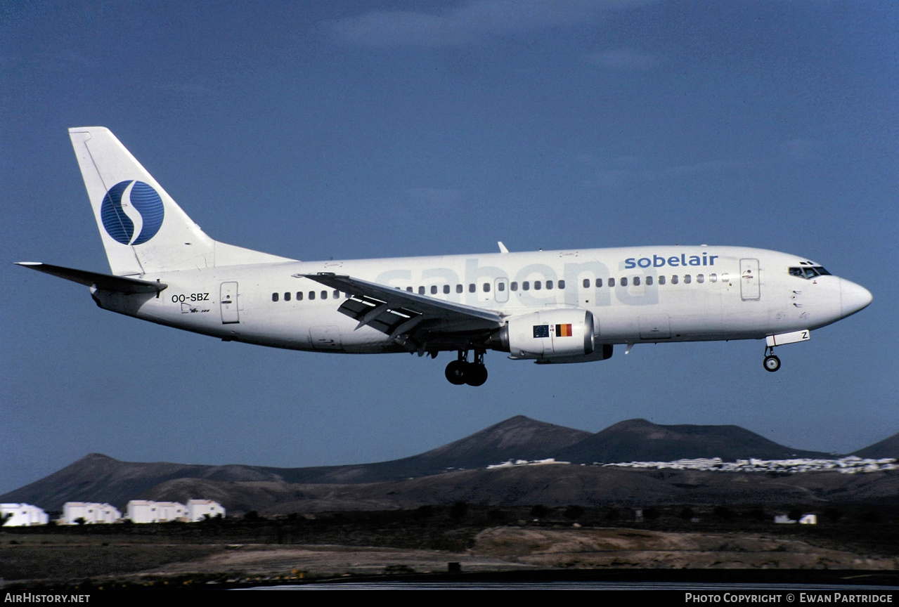Aircraft Photo of OO-SBZ | Boeing 737-329 | Sobelair | AirHistory.net #580545