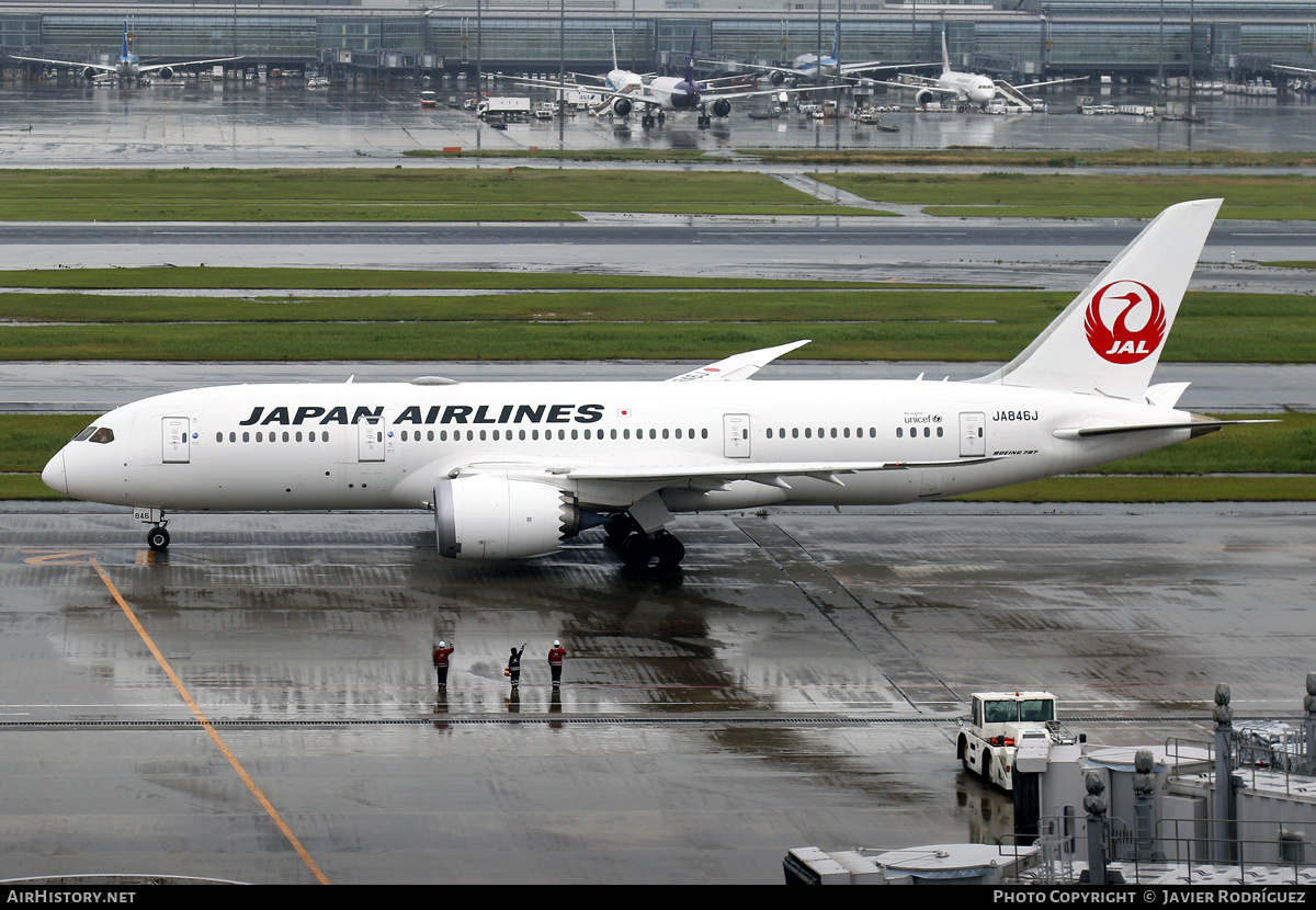 Aircraft Photo of JA846J | Boeing 787-8 Dreamliner | Japan Airlines - JAL | AirHistory.net #580571