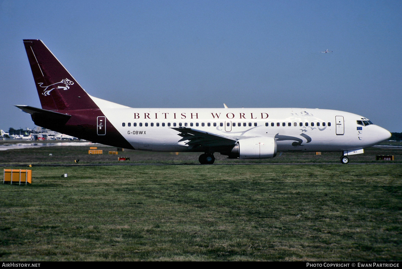 Aircraft Photo of G-OBWX | Boeing 737-3Y0 | British World Airlines | AirHistory.net #580653
