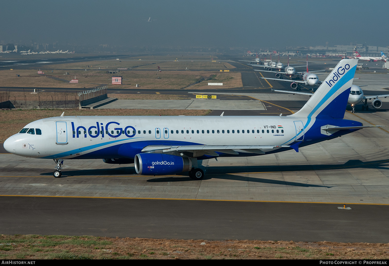 Aircraft Photo of VT-IND | Airbus A320-232 | IndiGo | AirHistory.net #580667